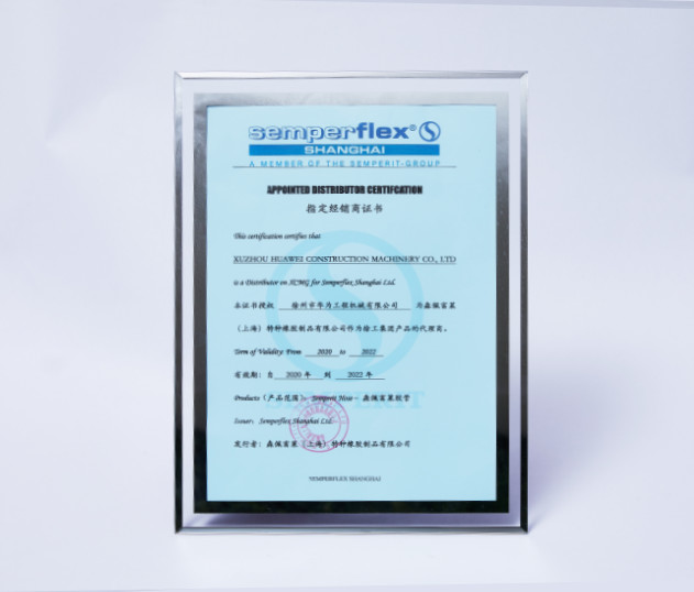 Distributor Certificate- SEMPERFLEX
